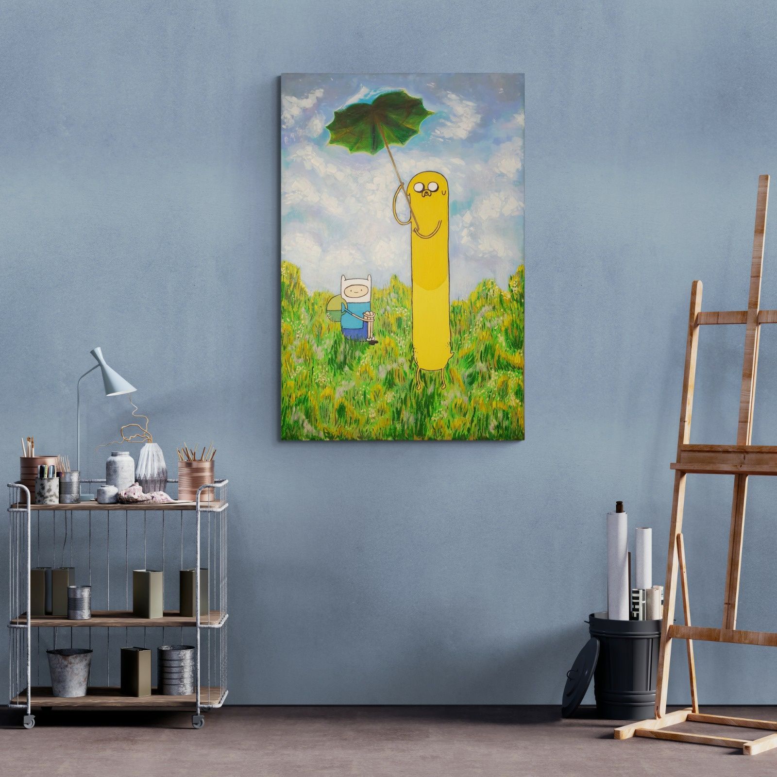 Tablou/pictura ulei Adventure Time 40x60 cm