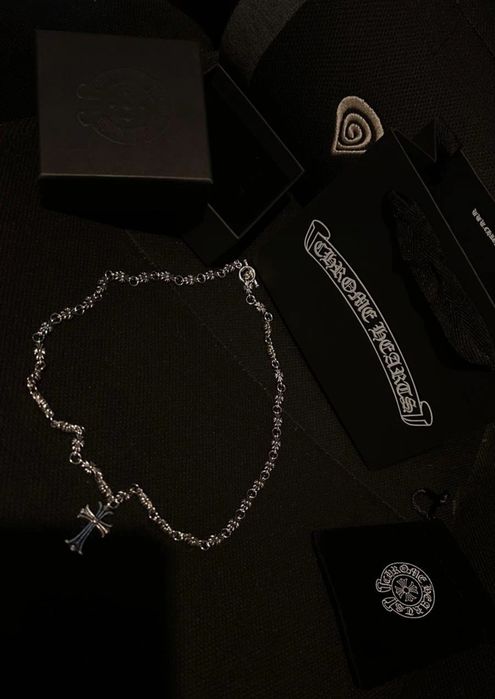 Lanţ "Chrome Hearts" argintiu Calitate superioara