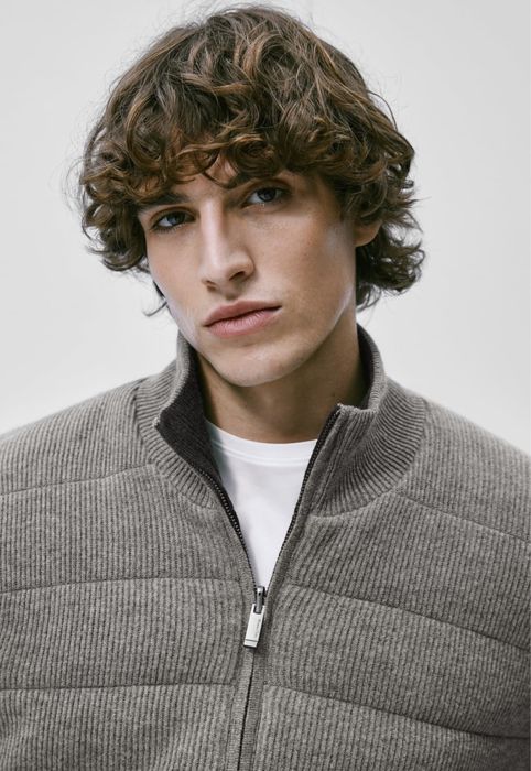 Cardigan matlasat Massimo Dutti, reversibil