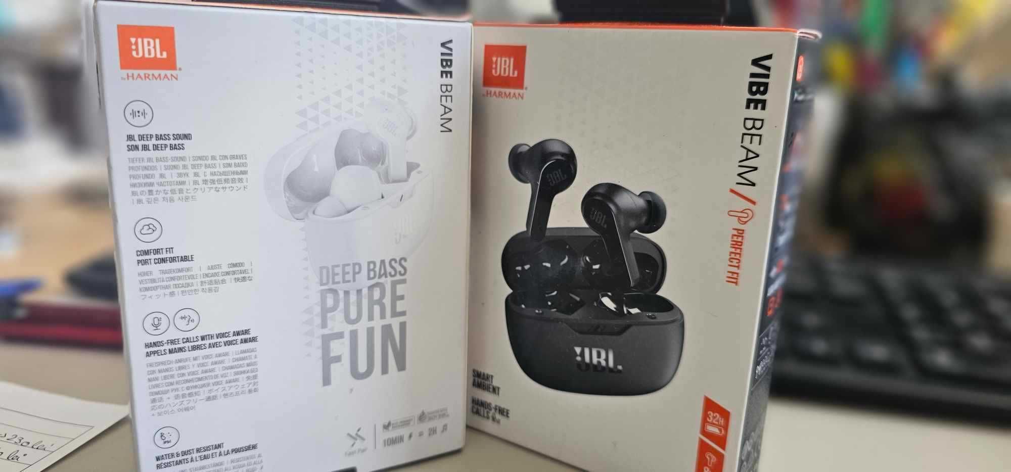 Căști fără fir JBL - Vibe Beam, TWS, negru