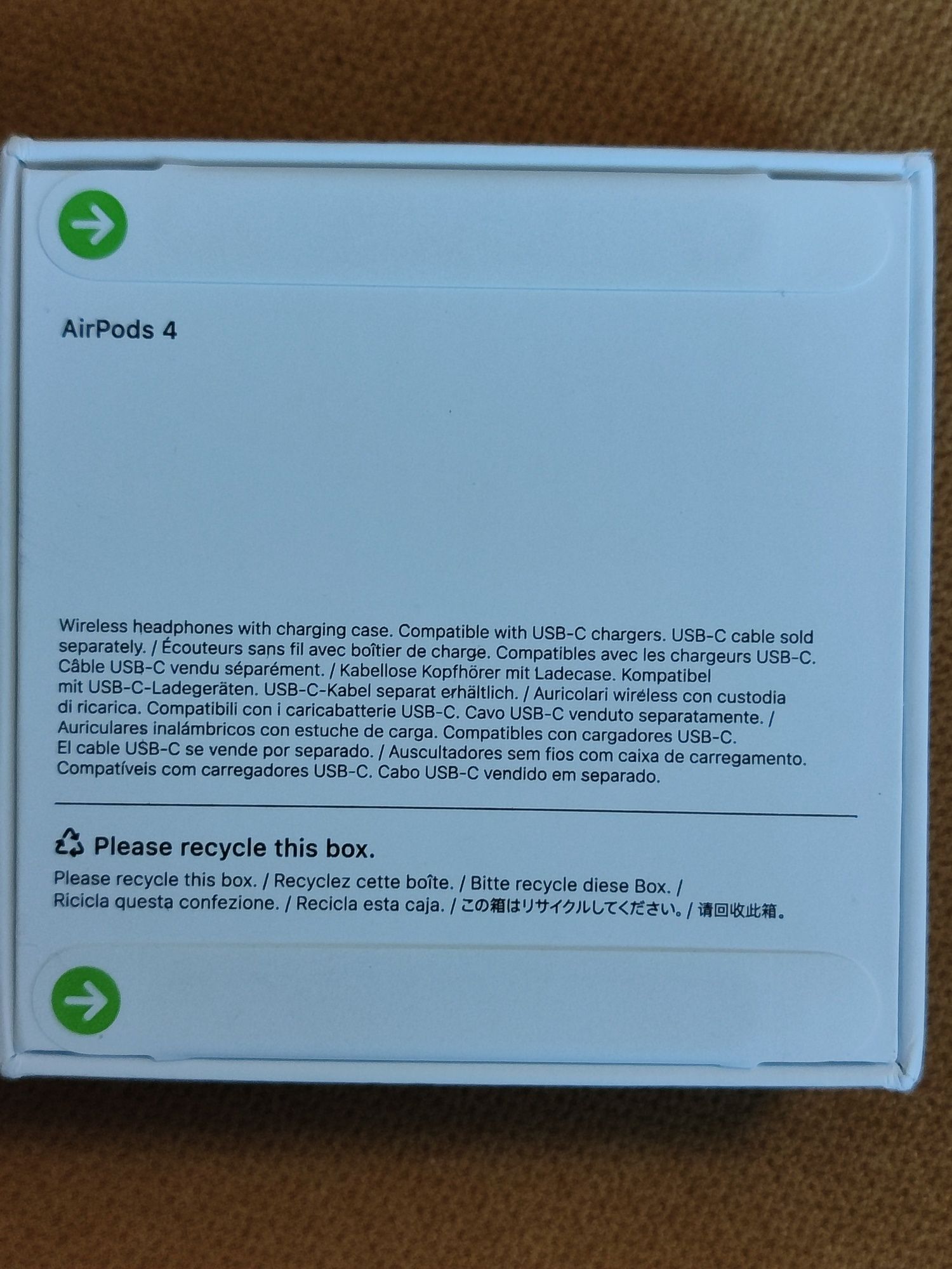 Слушалки Apple AIRPODS 4 (USB-C) MXP63ZM