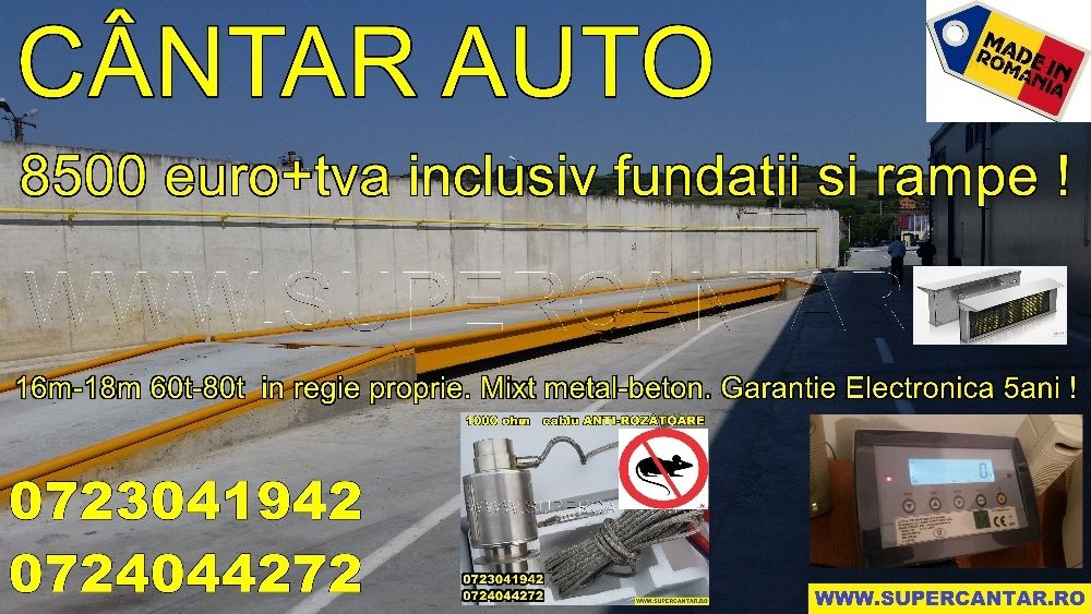 Cantar Auto 60t din beton-metal