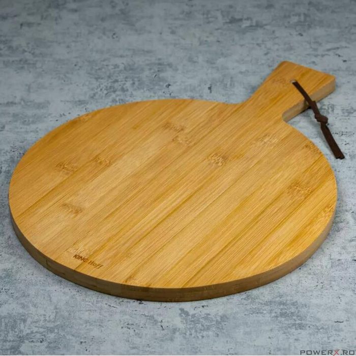 Tava pentru pizza, din bambus, 41 x 30 x 1,5 cm, KingHoff