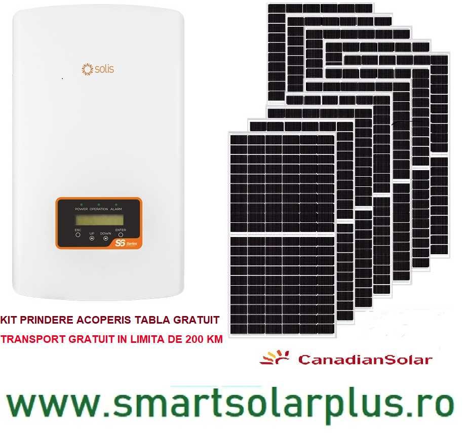 KIT fotovoltaic  solar 6kw Solis + kit prindere si transport gratuit