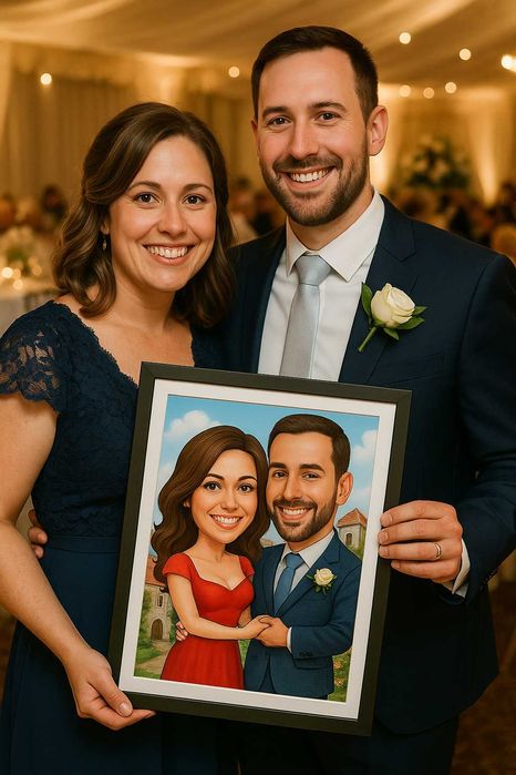 Cadouri Femei, Barbati, Tablouri Portrete Caricaturi Personalizate