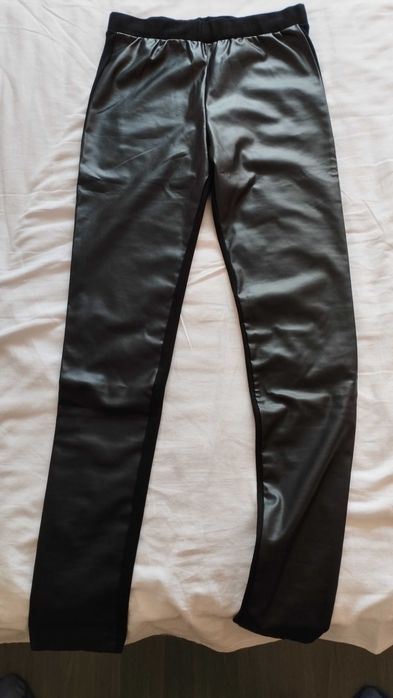 Нов дамски кожено-текстилен клин