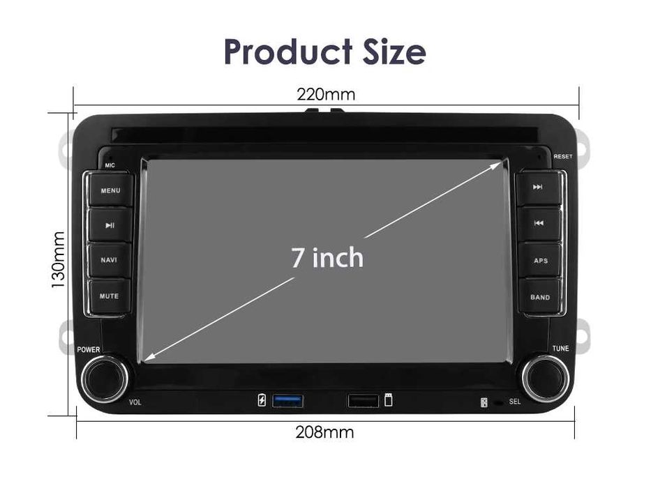 Navigatie 6GB VW Amarok Caddy Jetta Eos Scirocco Sharan Golf Carplay