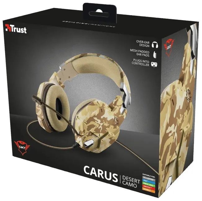 Наушники игровые Trust GXT 322D CARUS HEADSET desert camo
