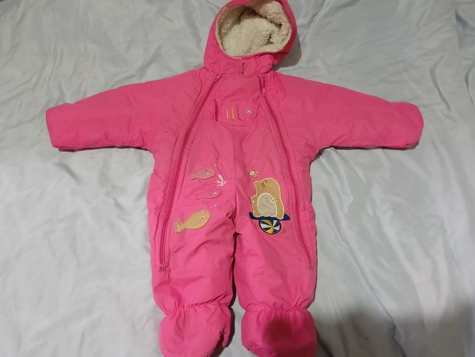Комбинезон зимний до полугода цвет немного бледнее