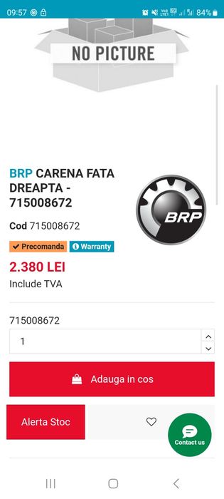 Carena - aripă dreapta fața can-am 1000 XMR outlander