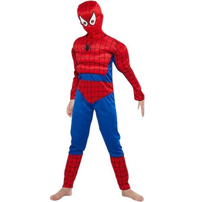 Детски костюм на Спайдърмен Spiderman с мускули и маска, Avengers