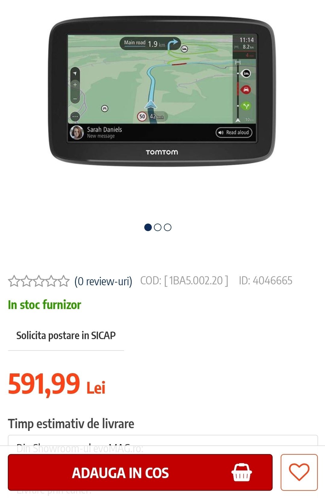 TomTom Go Basic 5, Navigator, GPS, actualizari trafic, Wi-Fi