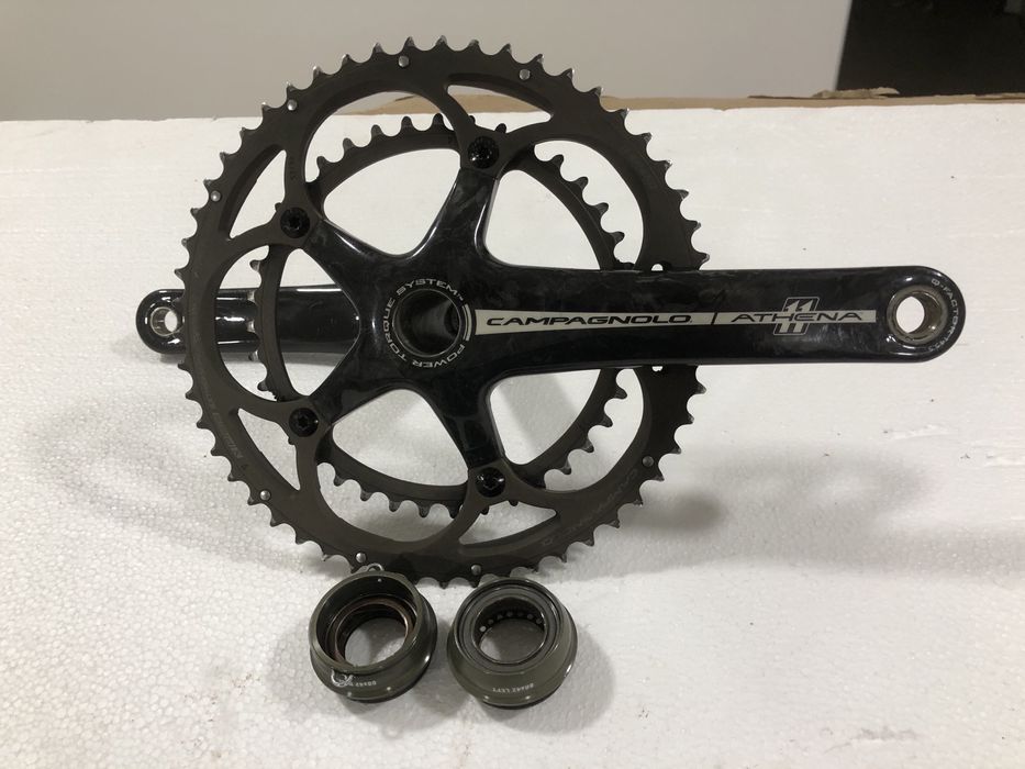 Карбонов курбел Campagnolo 53/39 Athena 11 + чашки 68x42