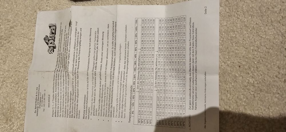 Refractometer (alcoolmetru) portabil