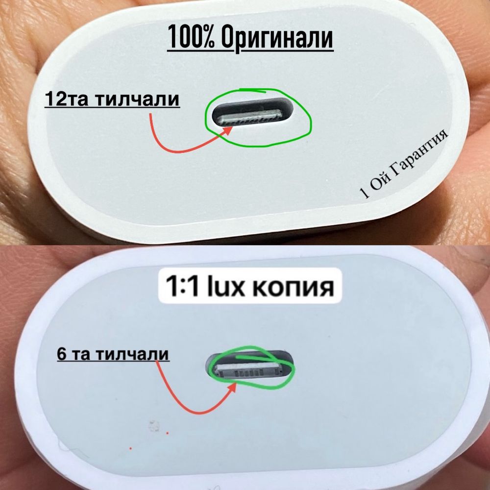iPhone Original komplekt zaryadka yangi ishlatilmagan iphone Golovka