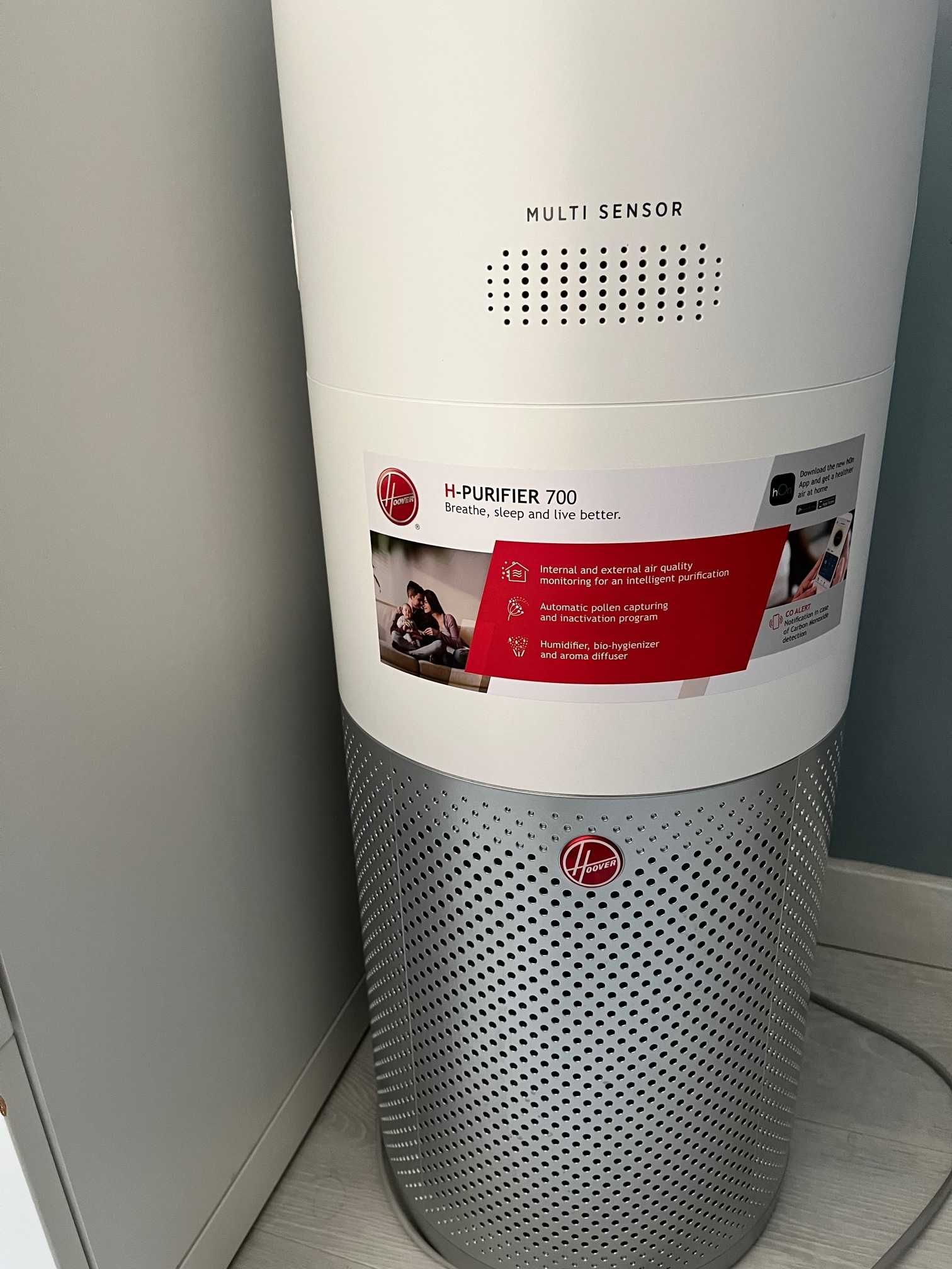 Purificator aer HOOVER HHP70CAH011, 4 trepte viteza, Hepa, Wi-Fi, alb