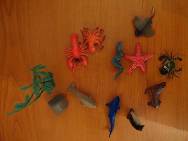 Set 10 minifigurine plastic animale marine si oceanice