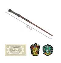 Магическа пръчка на Хари Потър + Билет + нашивки Комплект Harry Potter