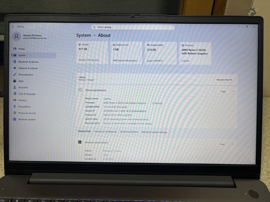 Kompyuter Lenovo Ideapad 3 15ABA7
