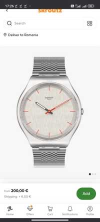 Ceas NOU Swatch Timetric Retro, Model SS07S113GG