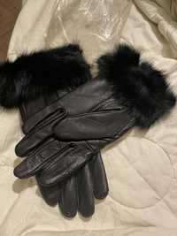 Дамски черни ръкавици
