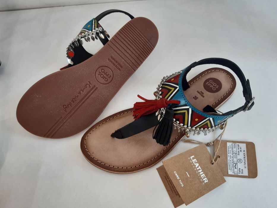 Sandale noi Gioseppo piele naturala 36