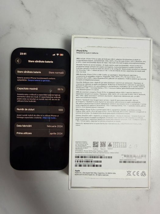 Iphone 15 pro blue titanium