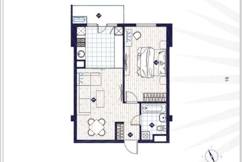 Imperial Club City Продается 2 комнатная коробка Ц-2 Алайский рынок