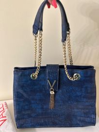 Синя чанта Mario Valentino