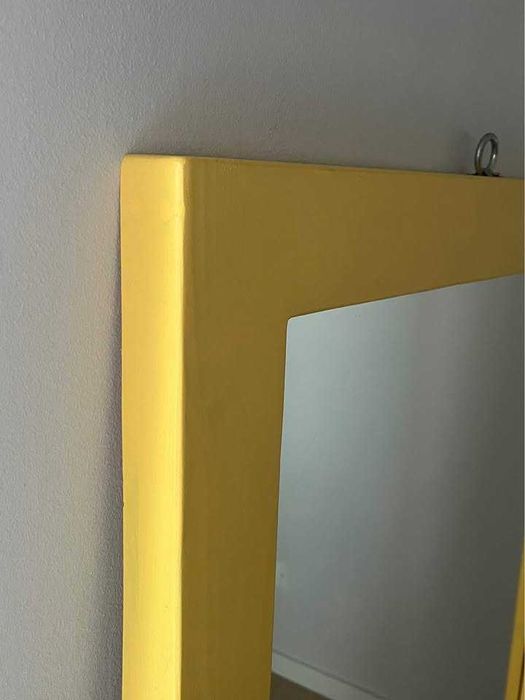 Oglinda MARE - 74x134cm - rama din lemn - galbena