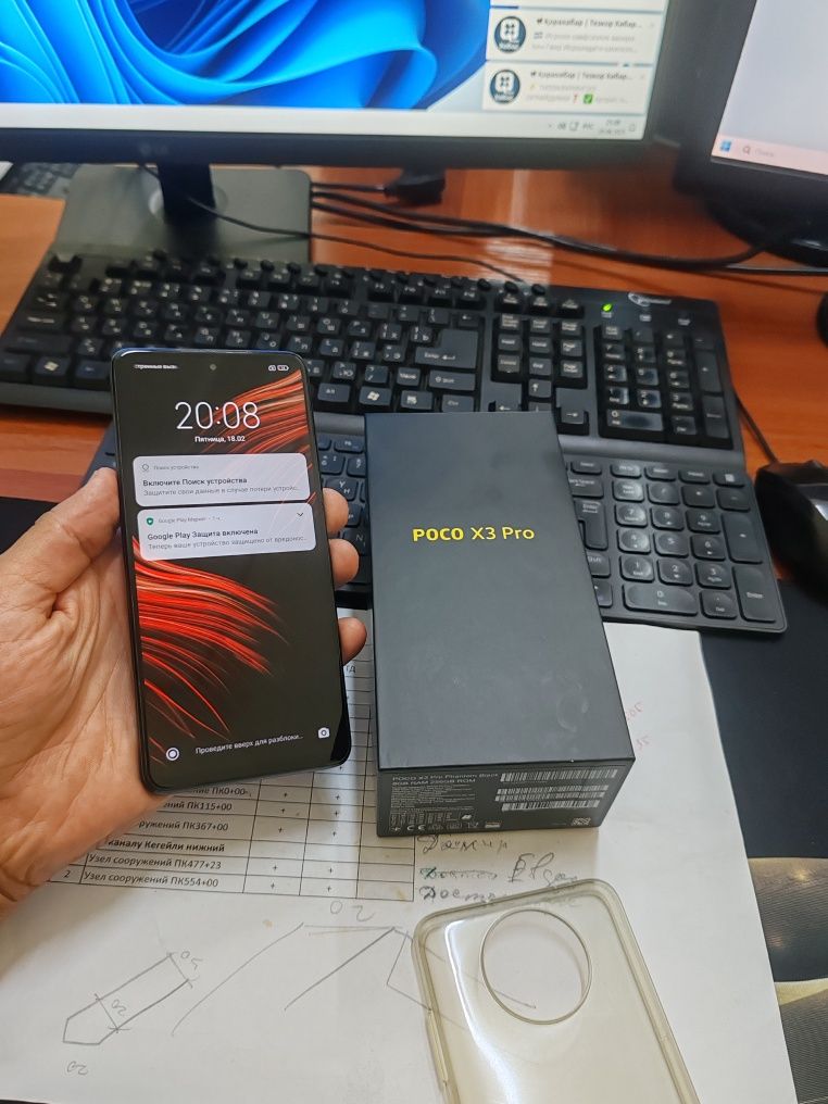 Poco X3pro 8+4/256gb(2025) ideal iwlawi zur ochilmagan