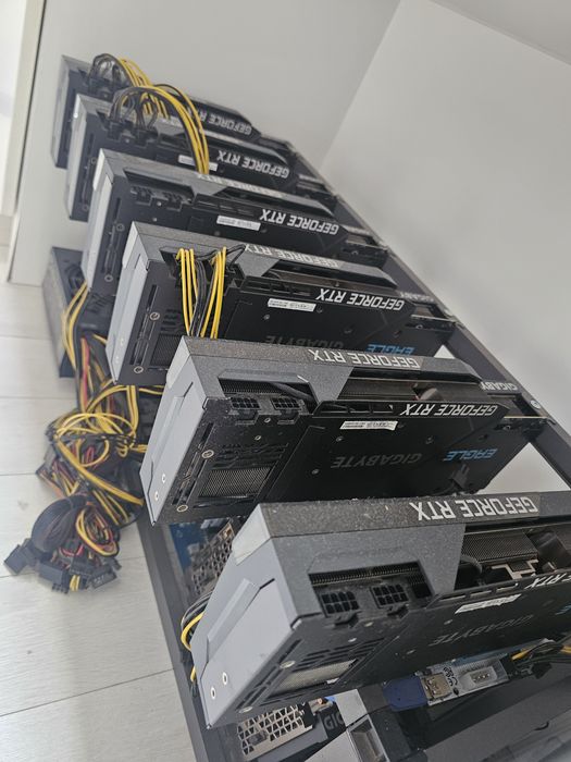 Майнинг риг / 9 х GeForce RTX 3080 EAGLE OC 10G