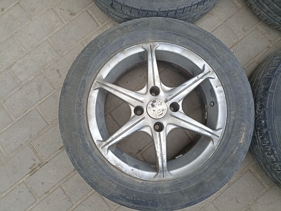 Jante aliaj 4*108 Peugeot anvelope continental 185/65/15
