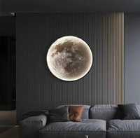 Lampa de perete LED cu un model realist al lunii diametru 24 cm