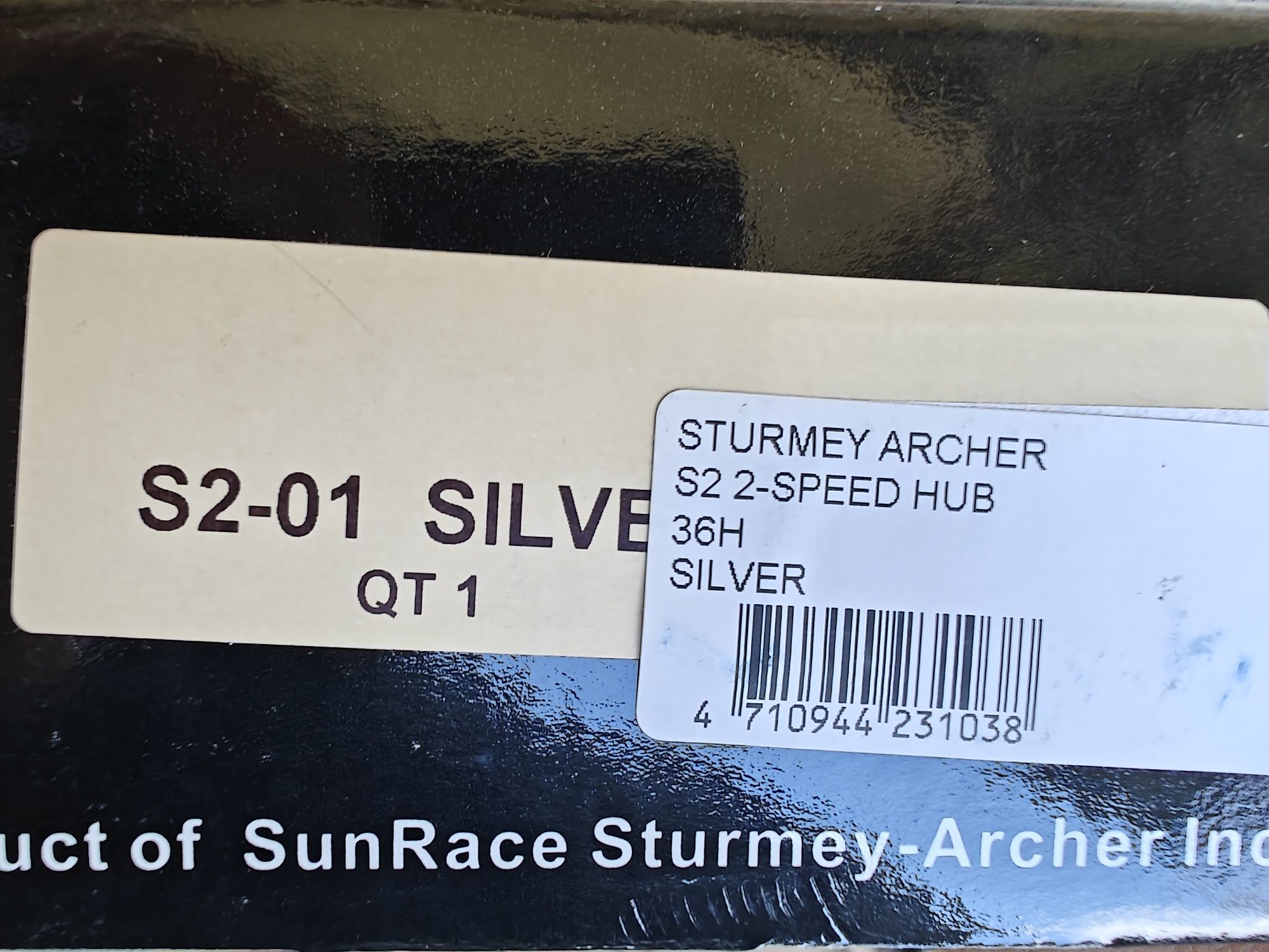 Butuc Sturmey Archer S2, two speed hub 36H