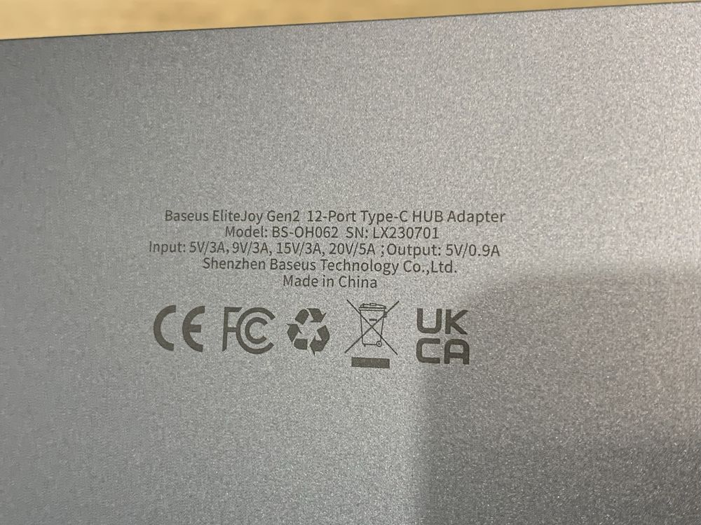 Baseus 12 in 1 Laptop USB-C HUB (Хаб, док станция)