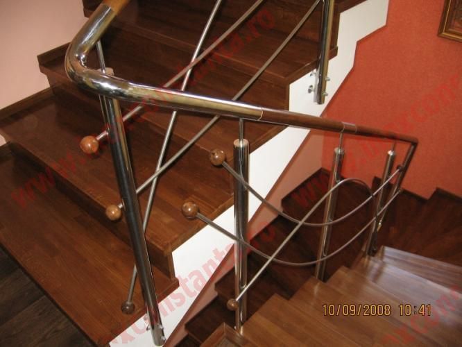 balustrade inox cu lemn/scari elicoidale/terase