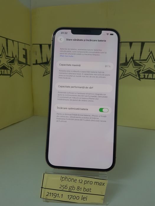 Iphone 12 pro max(m1) staramanet