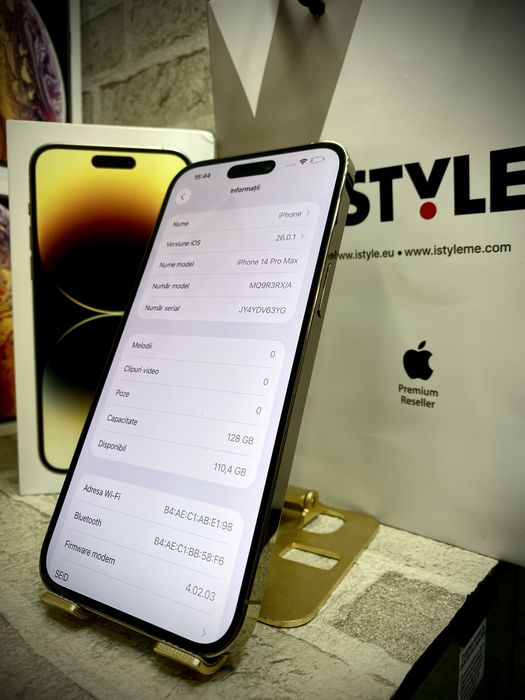  iPhone 14 Pro Max 128 GB / 98% / ca NOU 