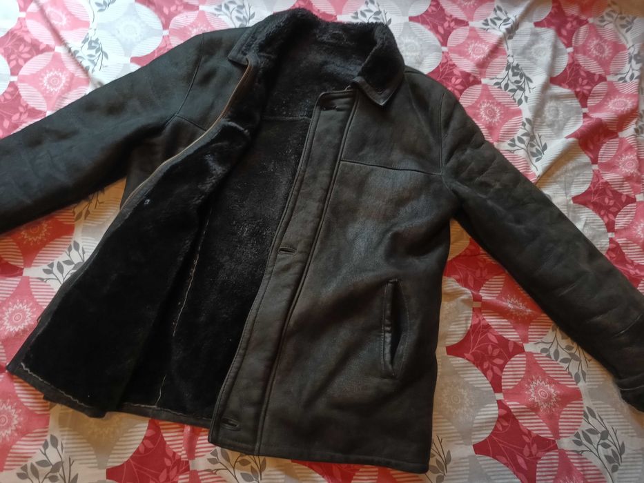 Geaca bărbați iarna tip cojoc / blana, marime XL- XXL ,călduroasă