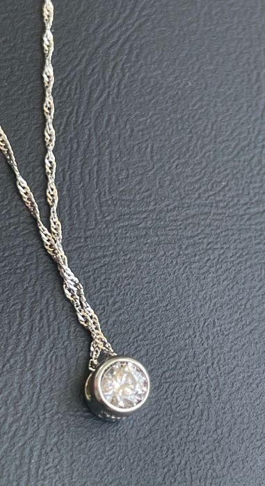 Lant din platina cu diamant natural