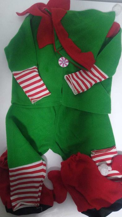Costum de Crăciun pentru Copii  Elf Spiriduș 5 Ani Max