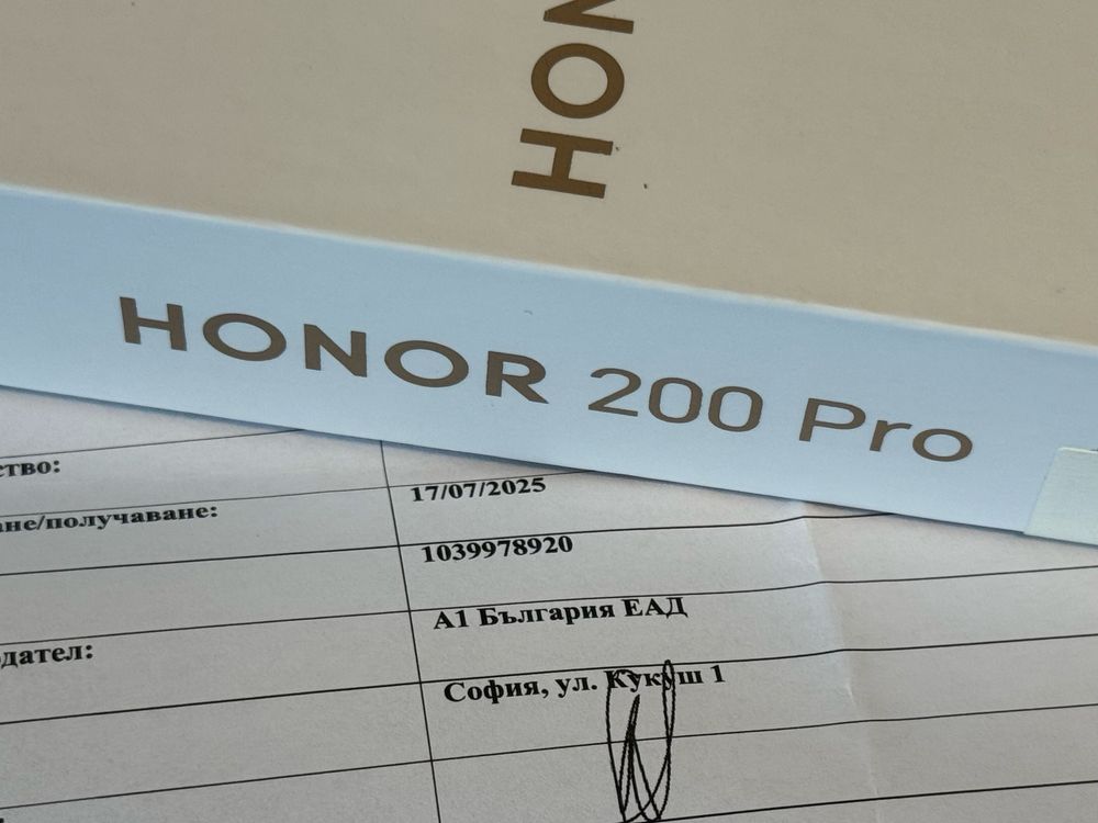 ***КАТО НОВ 512GB Honor 200 Pro 12GB Гаранция A1 2027г. White / Бял