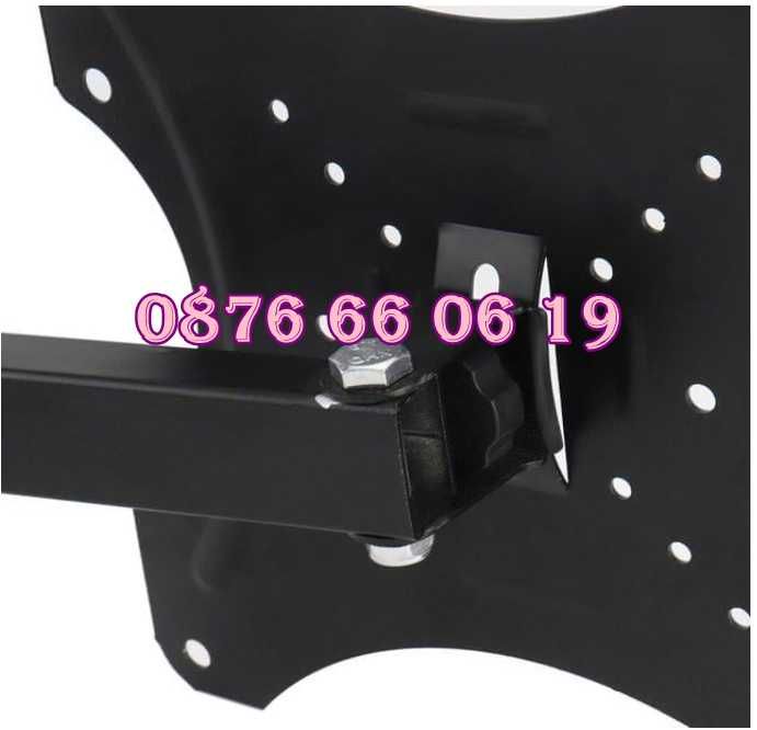 Въртяща стойка за телевизор за стена 14-42", подвижна стойка до 35кг