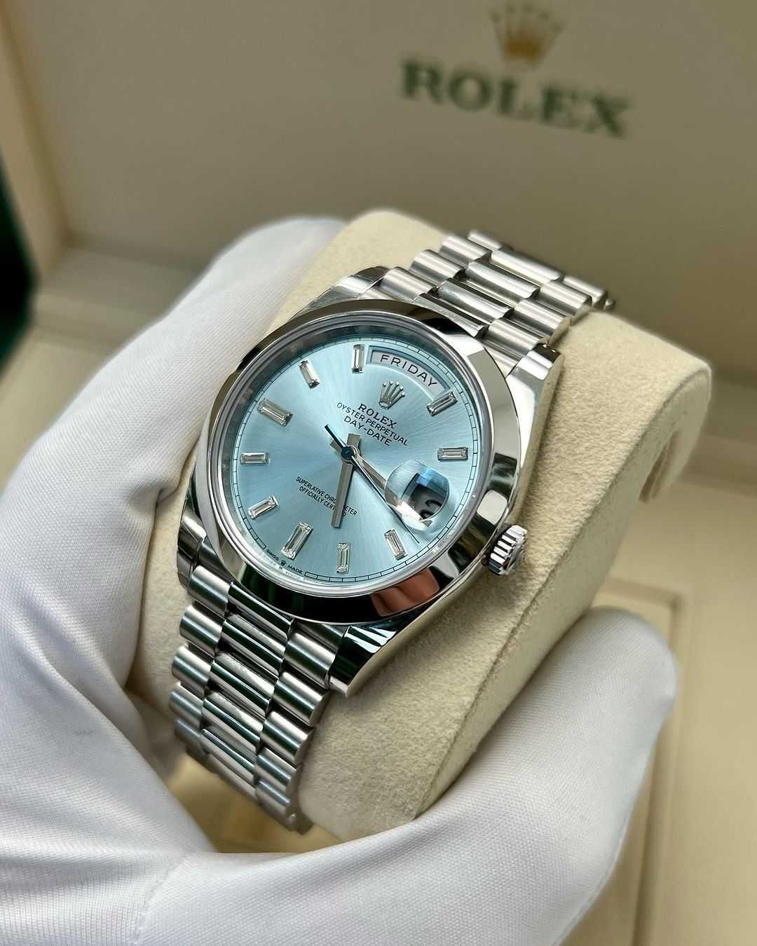 Мъжки Часовници 40mm сребристо/синьо