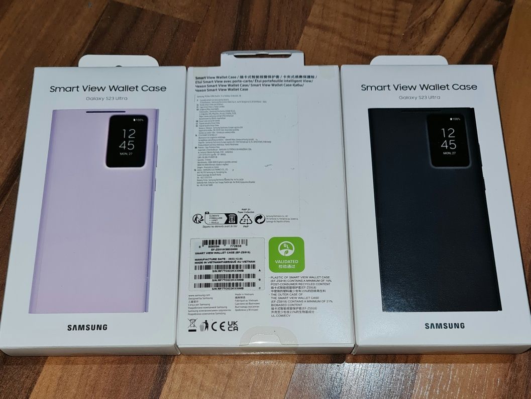 Husa flip activa originala Samsung Smart View Wallet Case S23 Ultra 5G
