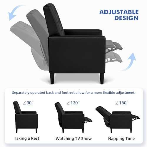 Fotoliu reclinabil relaxare living birou dormitor |YT 614028 Black