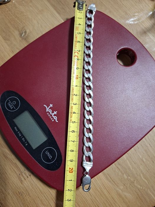 Bratara argint 925 bărbați, 39 grame 22cm