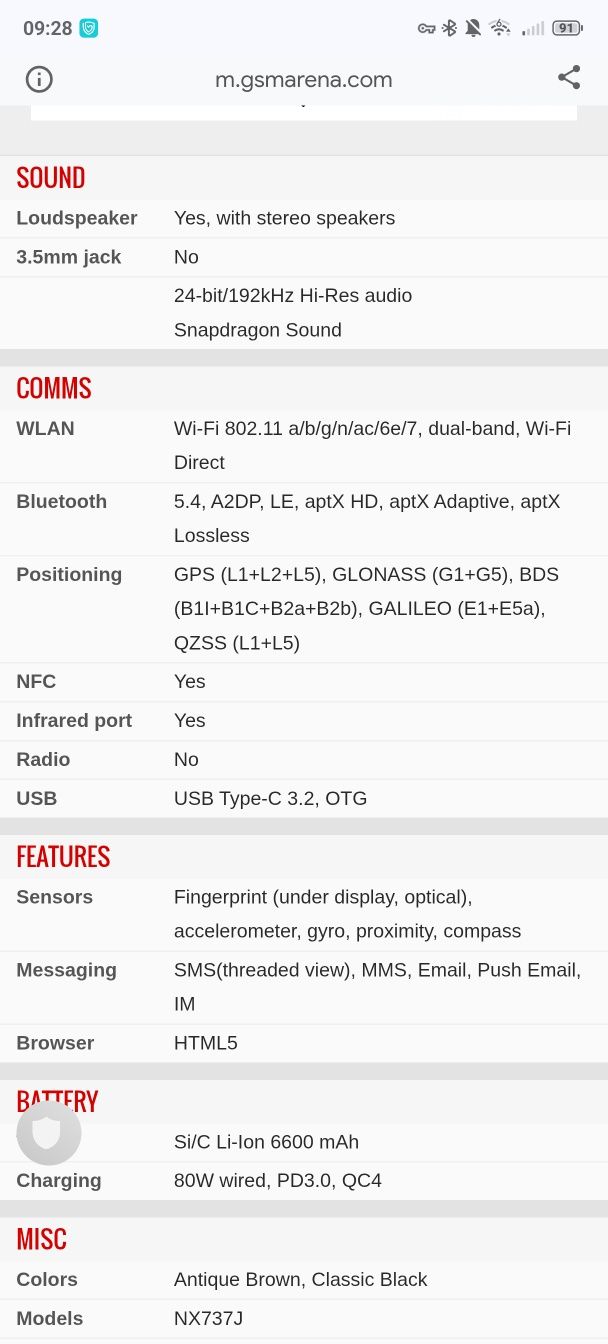 Nubia z70s ultra photographer edition NOU