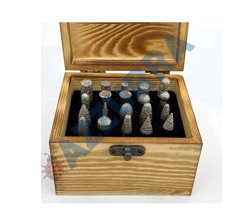 Set de 20 freze diamantate pt. Piatra cu coada 6x45 mm